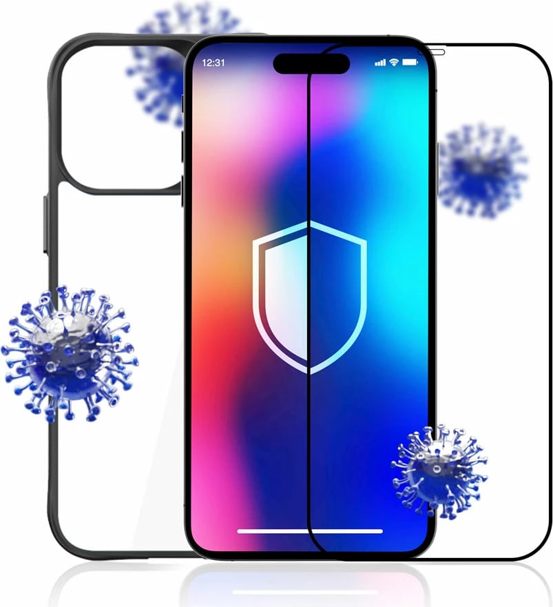 Set mbrojtës për telefon 3mk Comfort Set 4in1 për iPhone 14 Pro Max, Zi