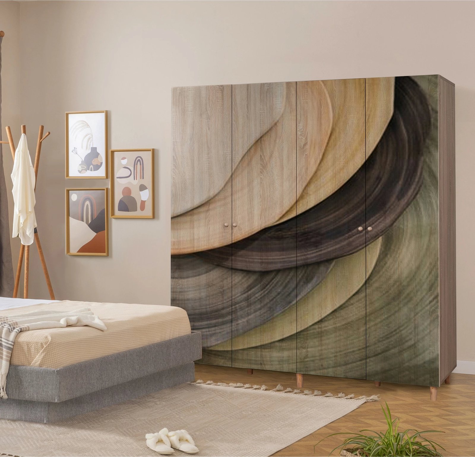 Dollap Hanah Home, Loni 4, ngjyrë Sonomo, 180x192x52cm