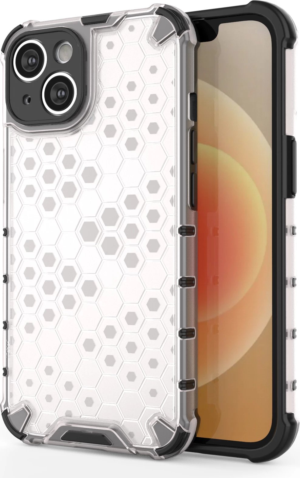 Mbështjellës Hurtel Honeycomb për iPhone 14 Plus, transparent