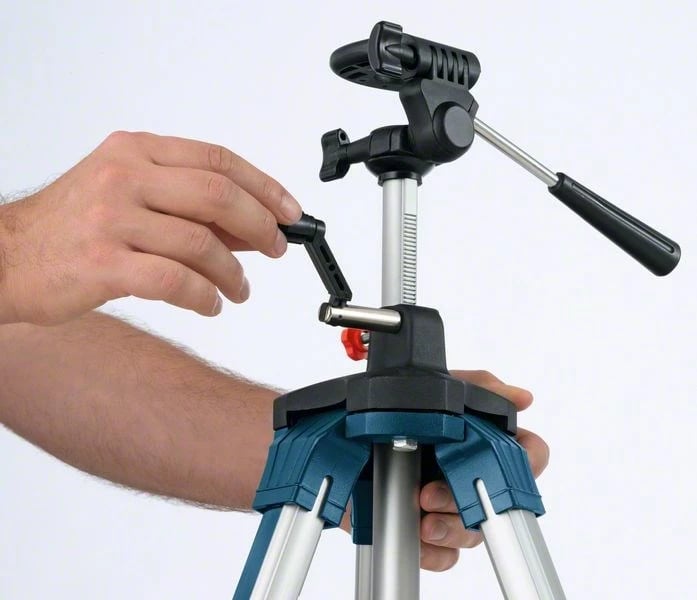 Tripod profesional Bosch BT 250, 3 këmbë, kaltër/bardhë