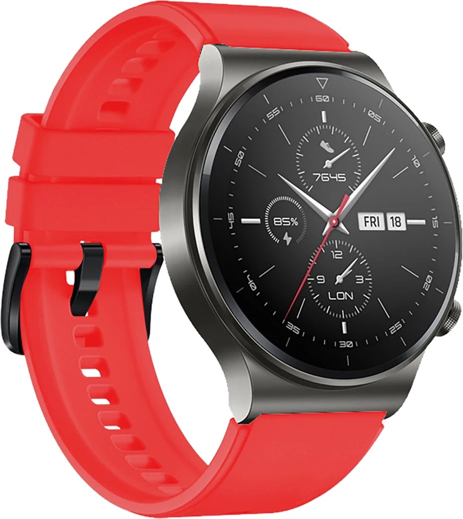 Rrip silikoni për Huawei Watch GT 2/3/4/2 Pro/3 Pro/4 Pro/GT 2e 46mm Hurtel, Kuq