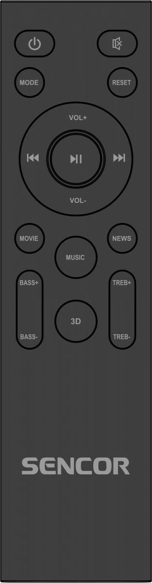 Soundbar Sencor SSB 4450BS me subwoofer të integrum, 200W, i zi Soundbar Sencor SSB 4450BS me subwoofer të integrum, 200W, i zi