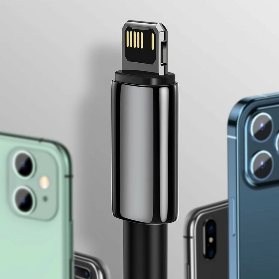 Kabllo Baseus CALWJ-A01 USB në Lightning, 2m, 2.4A, e zezë