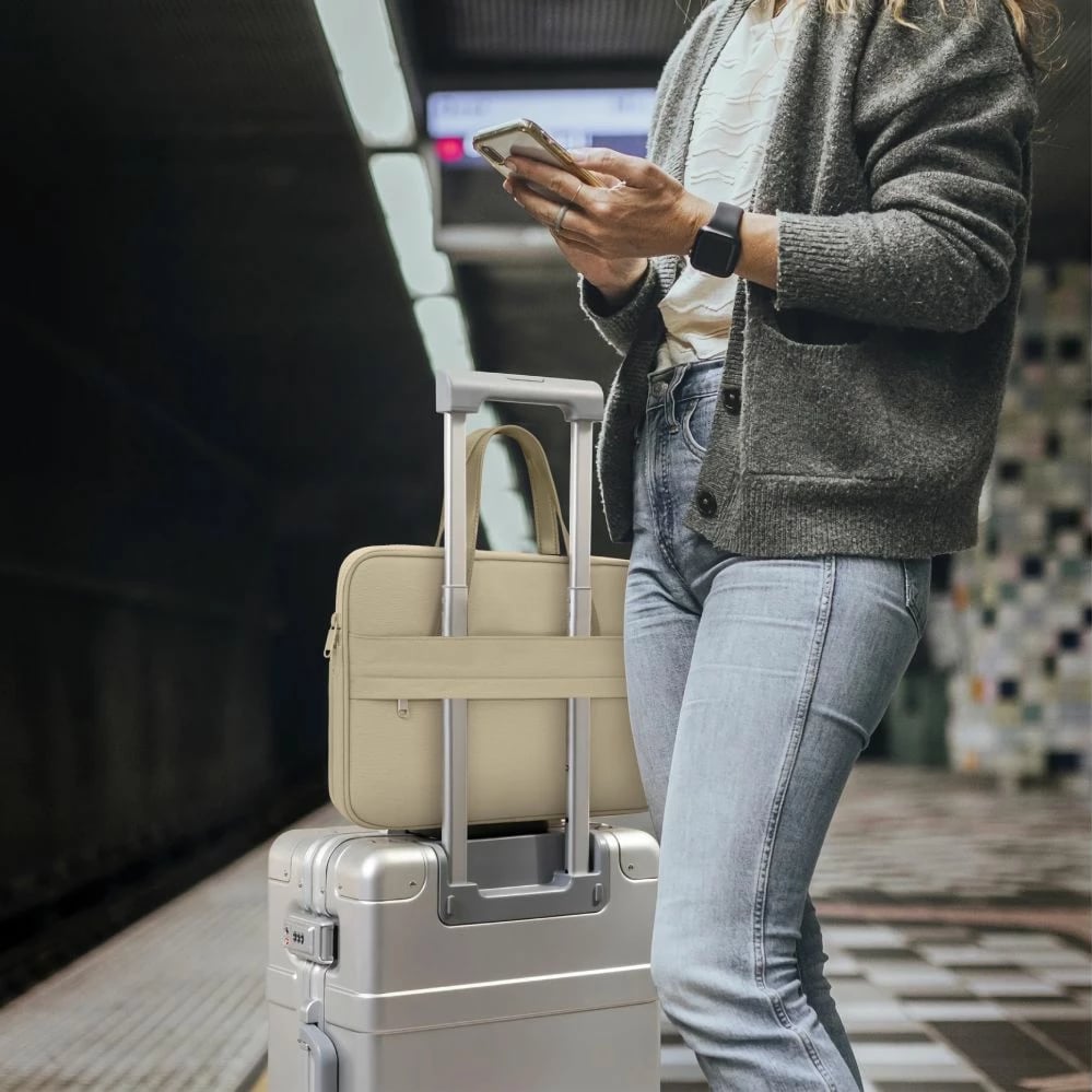 Mbështjellës laptopi Tech-Protect, 13-14 inç, Bezhe