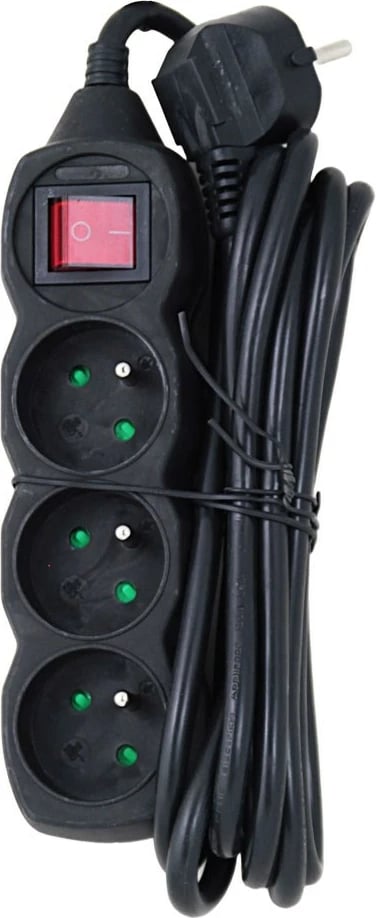 Shtrirës rryme Esperanza ELK211K, 3 porta, 3M, i zi