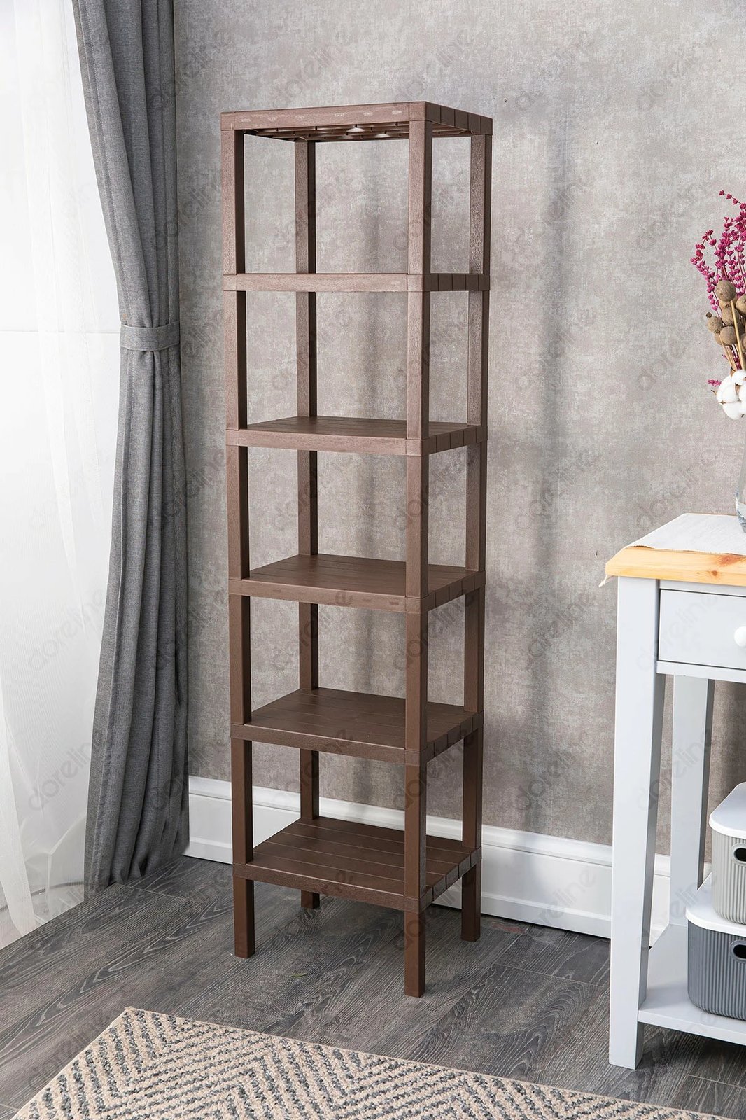 Raft plastik shumëpërdorimësh, ngjyrë kafe, Evila Originals, OMS-6666-K