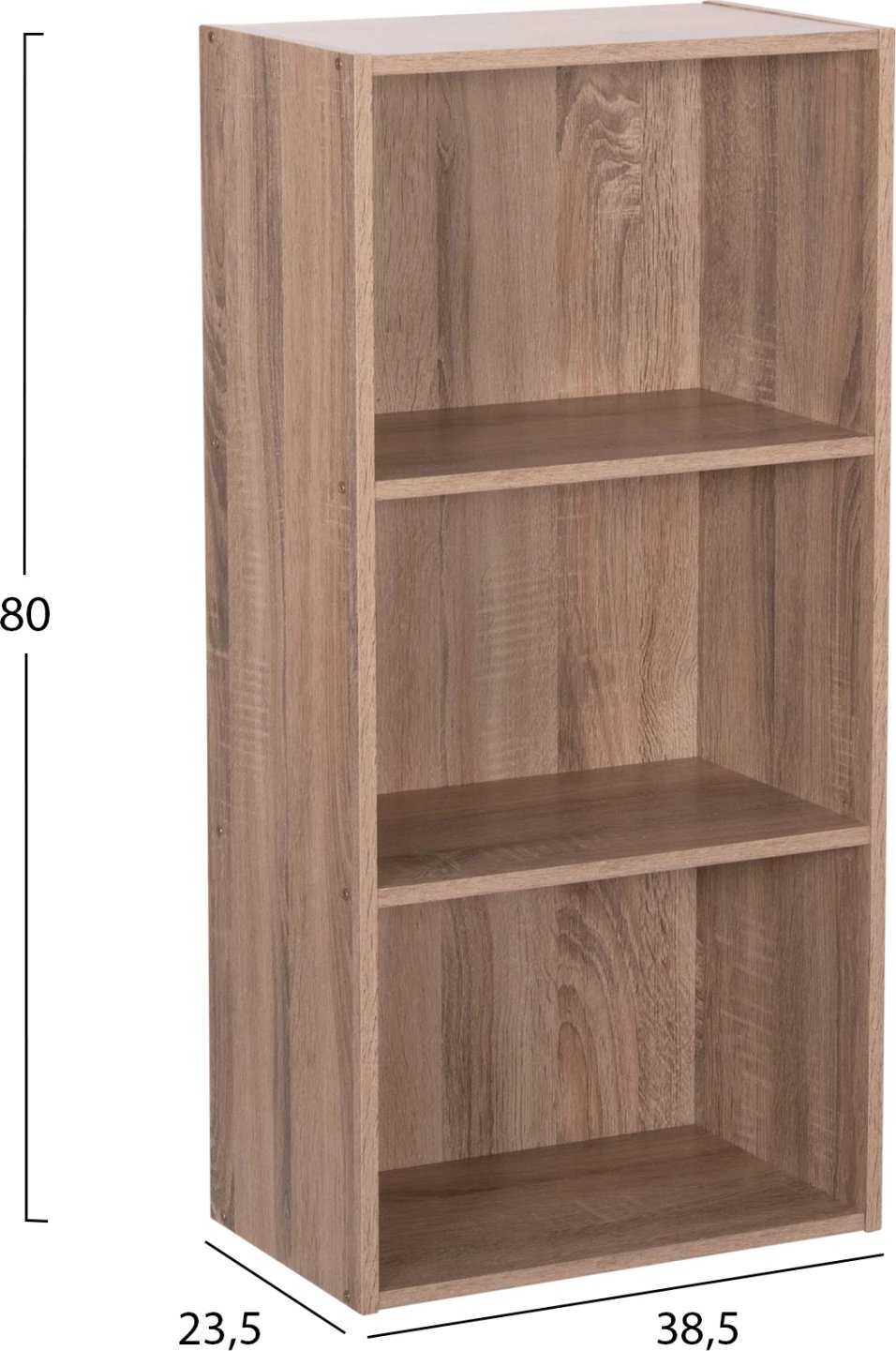 Raft muri CUBICON FH9941.02 melaminë ngjyrë lisi Sonama 38,5x23,5x80Hcm.
