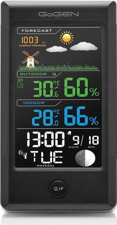 Stacioni i motit GoGEN, me ekran të ndriçuar dhe në ngjyrë të zezë