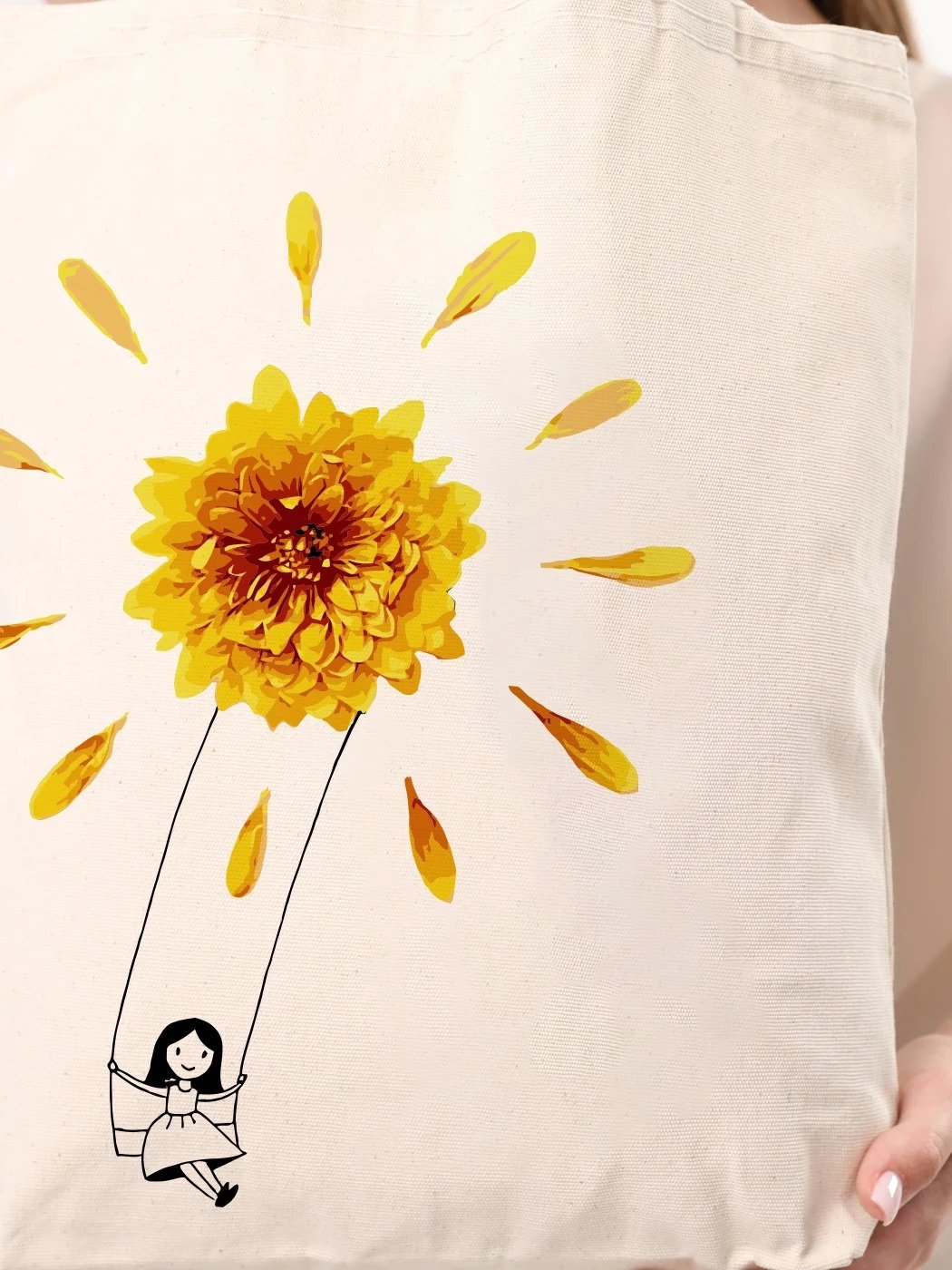 Tote bag Zoozie Bags, krem, 35x40x8cm