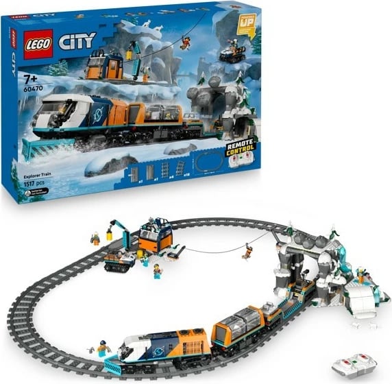 Set lodrash LEGO City Arctic Explorers' Polar Express 60470, 1517 pjesë, për fëmijë 7+