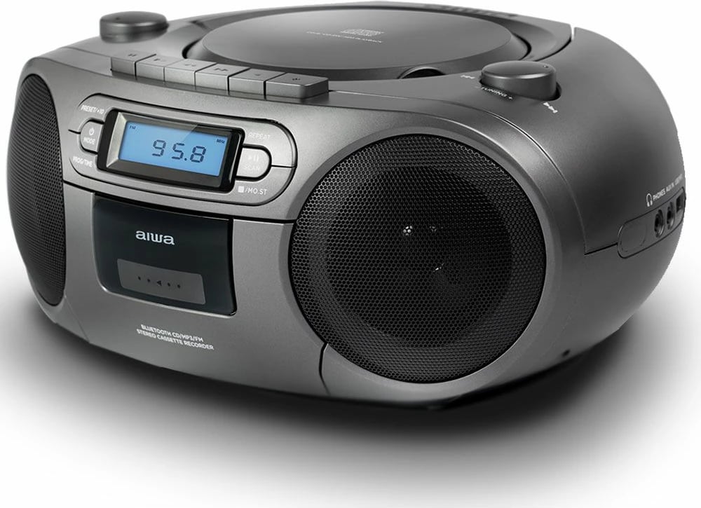 Radio Boombox Portative me Kasetë, Bluetooth dhe AM/FM AIWA BBTC-550MG