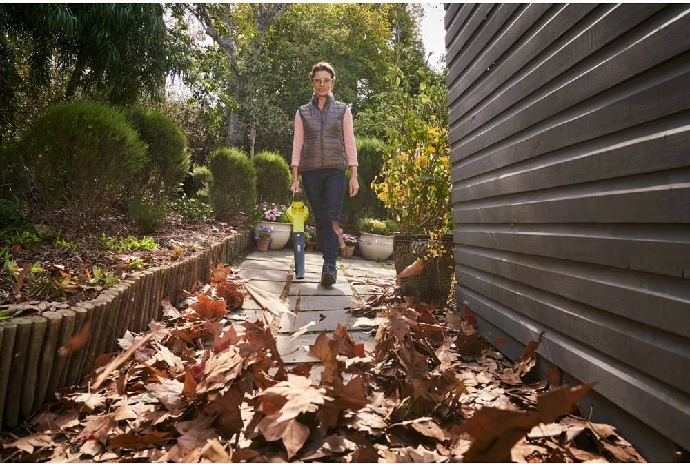 Fshesë me ajër Ryobi OBL1820S ONE+, me bateri, e verdhë/zezë