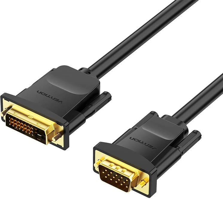 Kabllo DVI (24+1) në VGA Vention EABBG, 1.5m, 1080p, e zezë