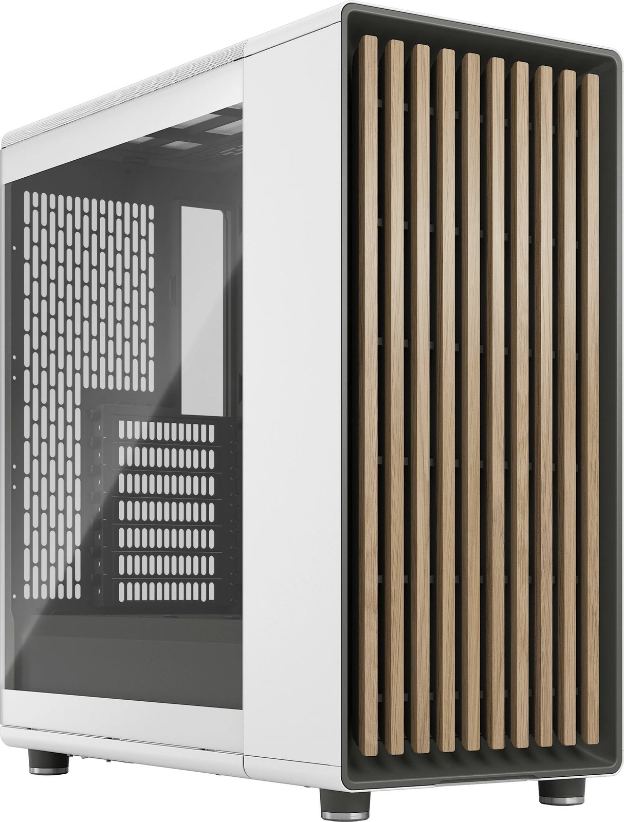 Kasë Fractal Design North Chalk White, Midi Tower, xham i kalitur