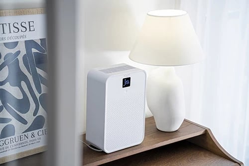 Largues lagështie termo-elektrik, Adler AD 7860, 500ml/24h, depozitë 1L, zonë deri 30 m3, ekran LED, i bardhë