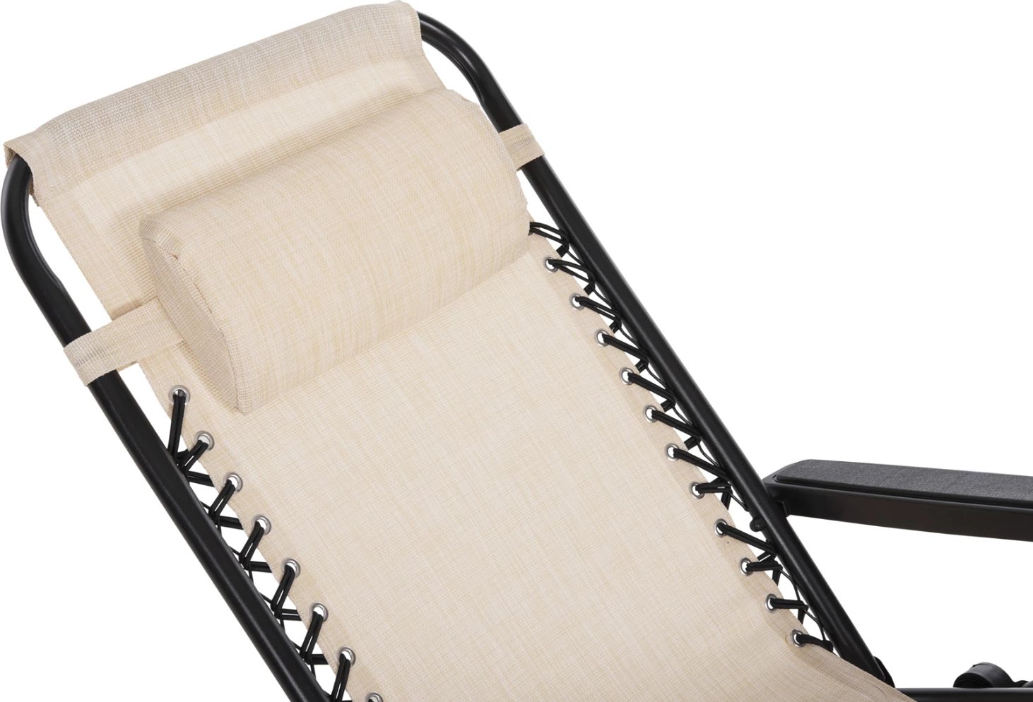 Karrige relaksuese shoqëruese FH5095.12, tekstilene bezhë-metal i zi, 67x145x110H cm., set prej 2 copash