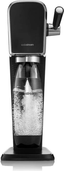 Aparat për ujë me gaz, SodaStream ART QC 1013511411, me levë, përfshin shishe PET 1L, e zezë