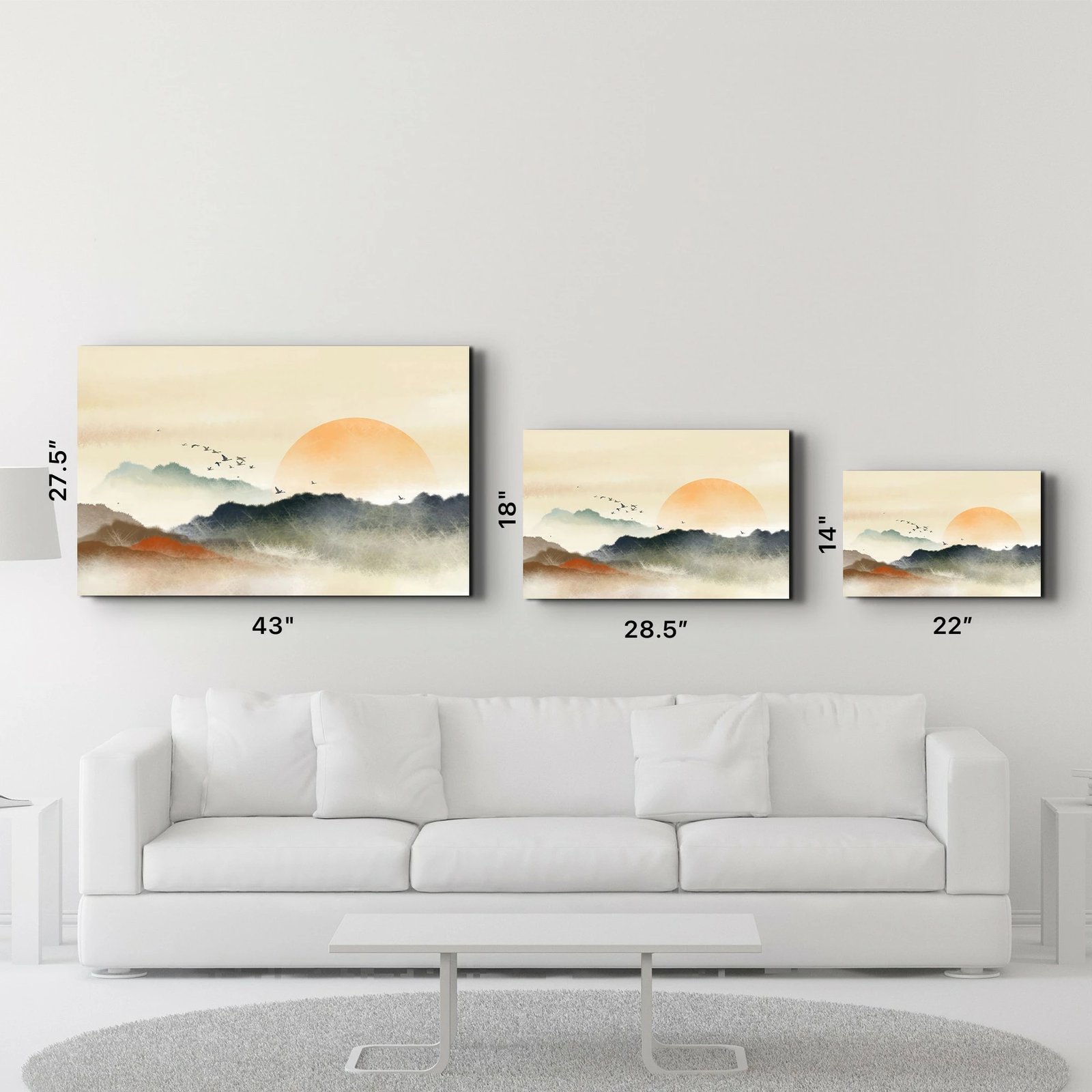 Pikturë dekorative prej xhami të temperuar Wallity, CAM-5063, 46x72cm