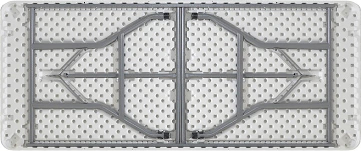 Tavolinë palosëse Rodeo, valixhe, e bardhë, 240x76x74cm