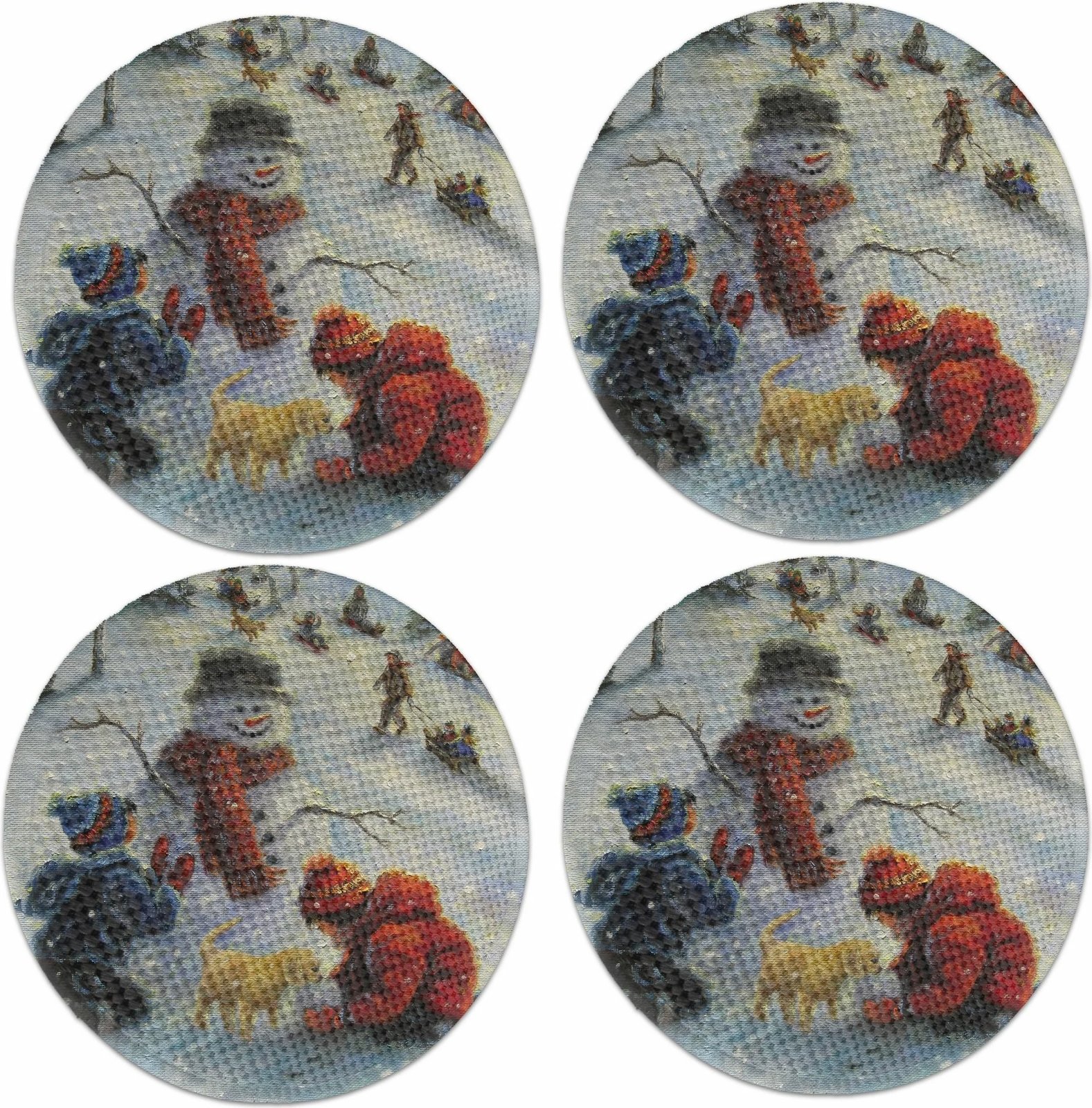 Ndarëse tavoline Hermia Concept, shumëngjyrëshe, 4 copë, 37cm