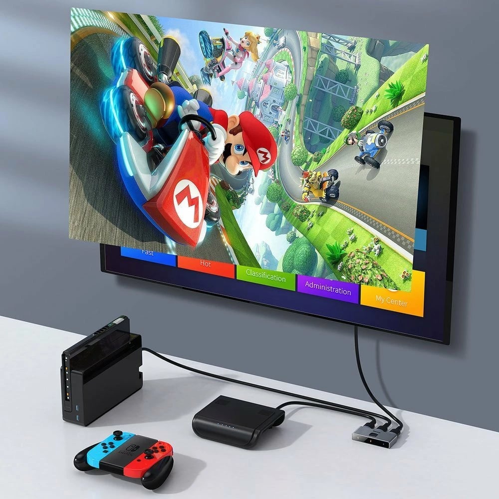 Switch HDMI Baseus CAHUB-BC0G, 2x HDMI, 4K/30Hz, Gri Switch HDMI Baseus CAHUB-BC0G, 2x HDMI, 4K/30Hz, Gri
