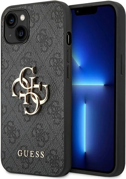 Mbështjellës Guess GUHCP14S4GMGGR për iPhone 14, 6.1", hardcase, gri
