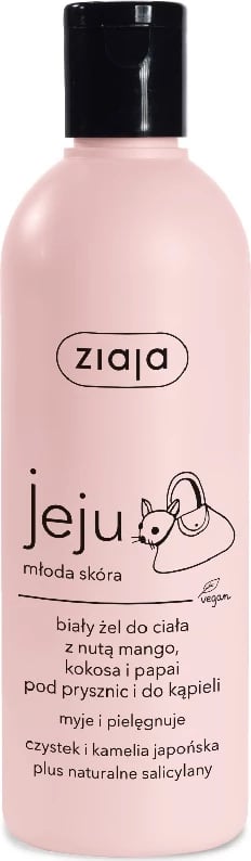 Xhel trupi për dush Ziaja Jeju White me aromë mango, kokos, papaja 300ml