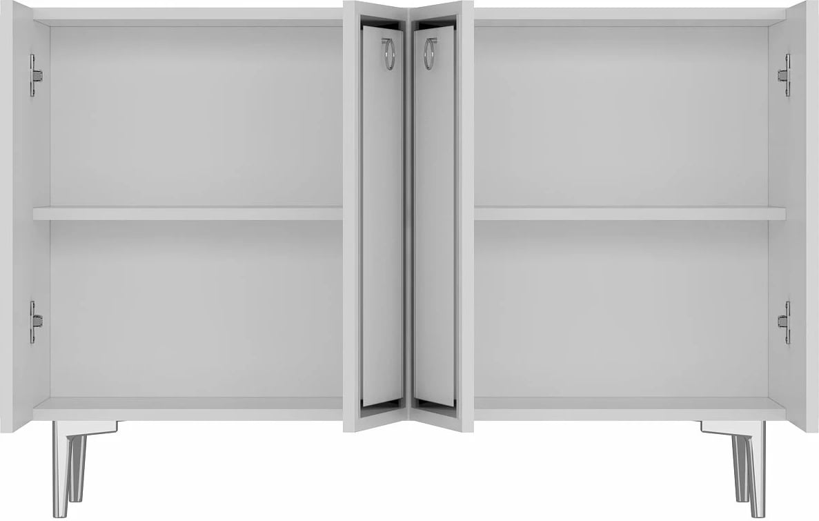 Konsol Skye Decor, e bardhë, argjend, KM120