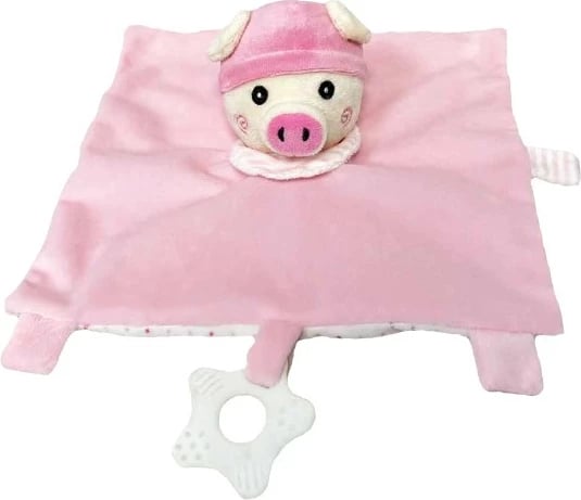 Lodër pelushi TULILO Miluś Pig, 25x25 cm, krem/rozë