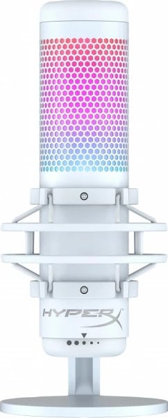 Mikrofon HyperX QuadCast S - USB, i bardhë