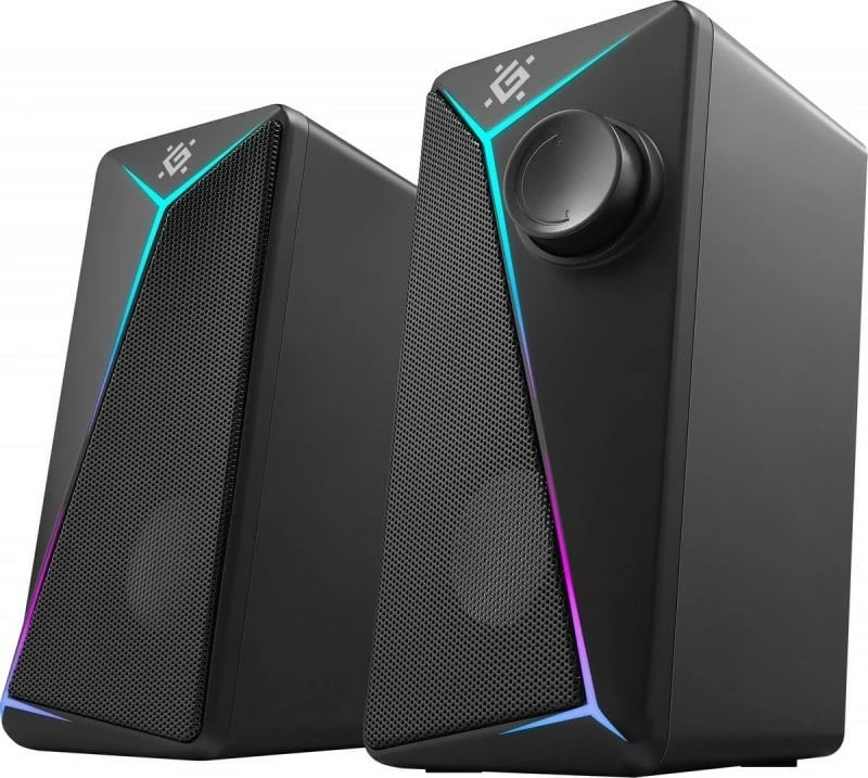 Altoparlantë kompjuteri Defender J5 2.0 6W USB/AUX me LED, të zinj