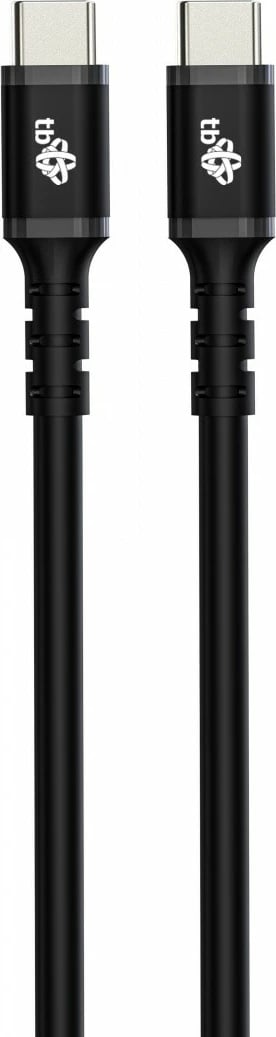 Kabllo USB-C në USB-C TB, 2m, Silikon, E zezë