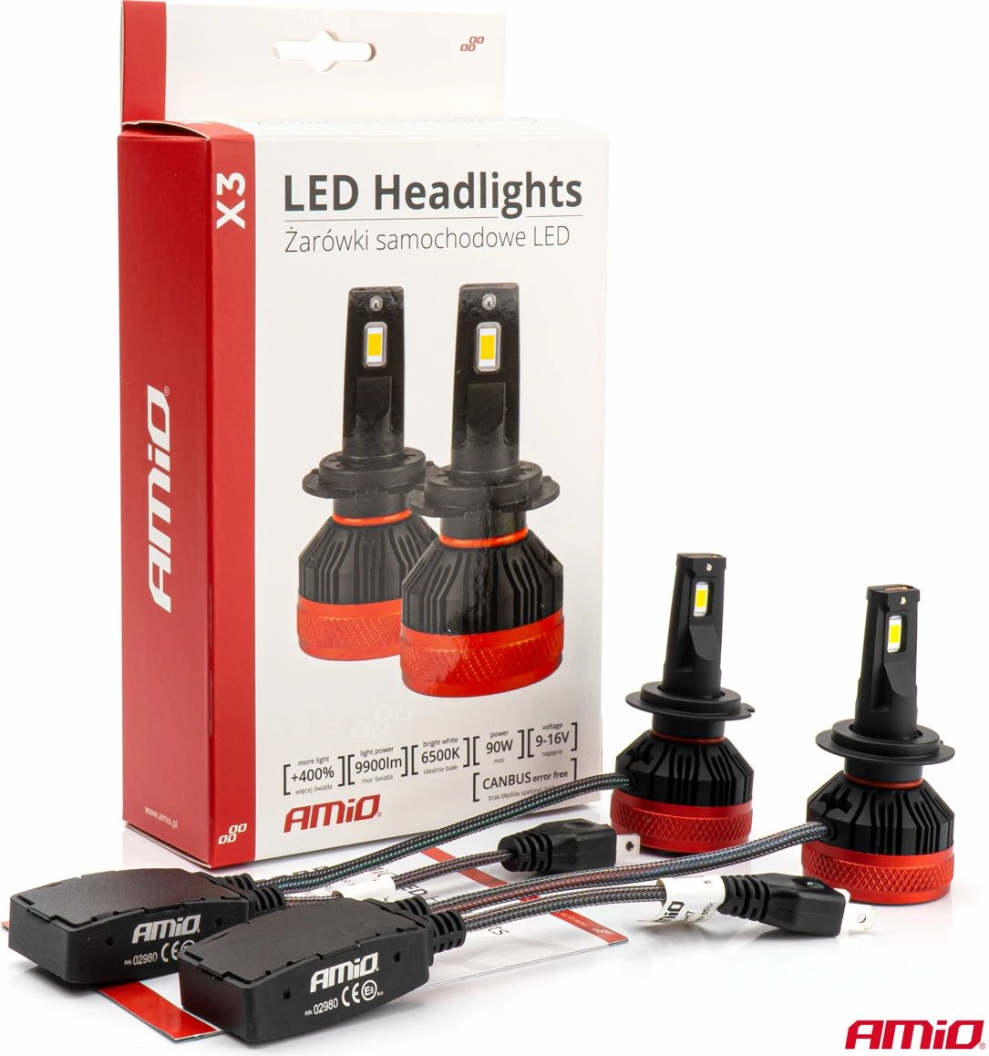 Llambat LED K3 Seria H8 H9 H11 H16 12V 6000K canbus