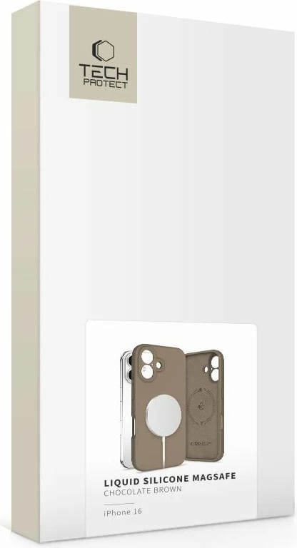 Mbështjellës Tech-Protect Liquid Silicone MagSafe për iPhone 16, Kafe
