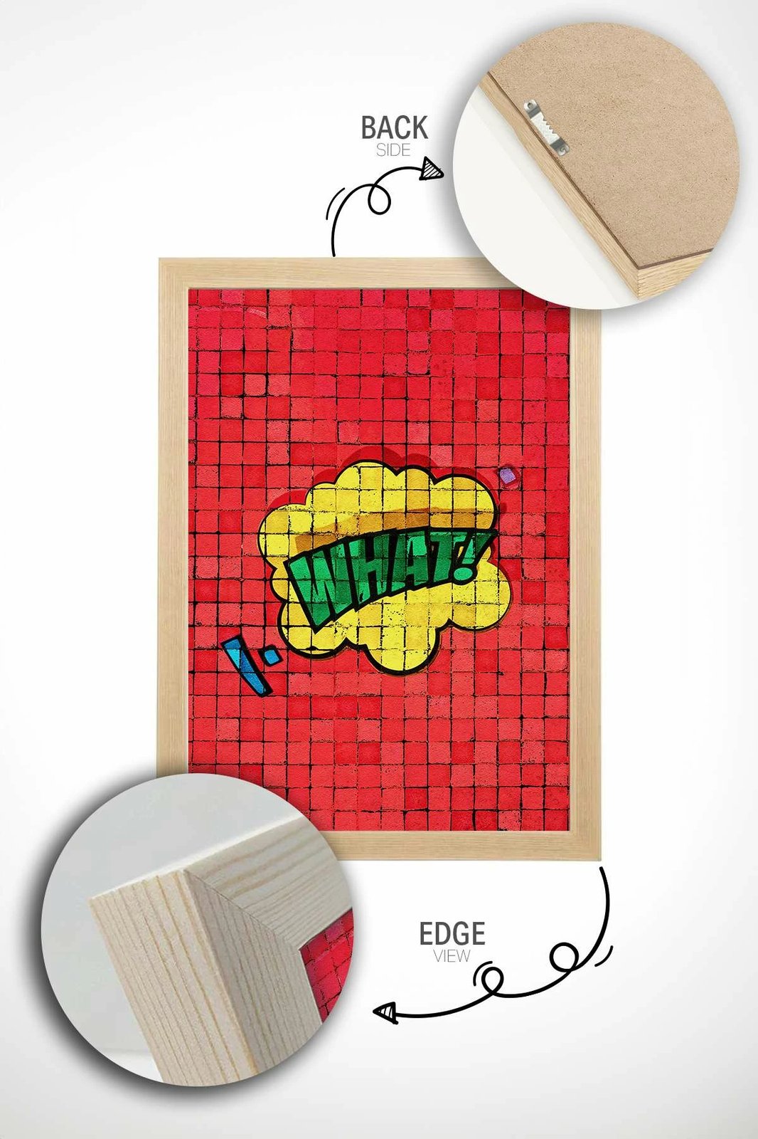 Pikturë dekorative me kornizë, Wallity, Popmosaıc7, shumëngjyrëshe, 33x48cm