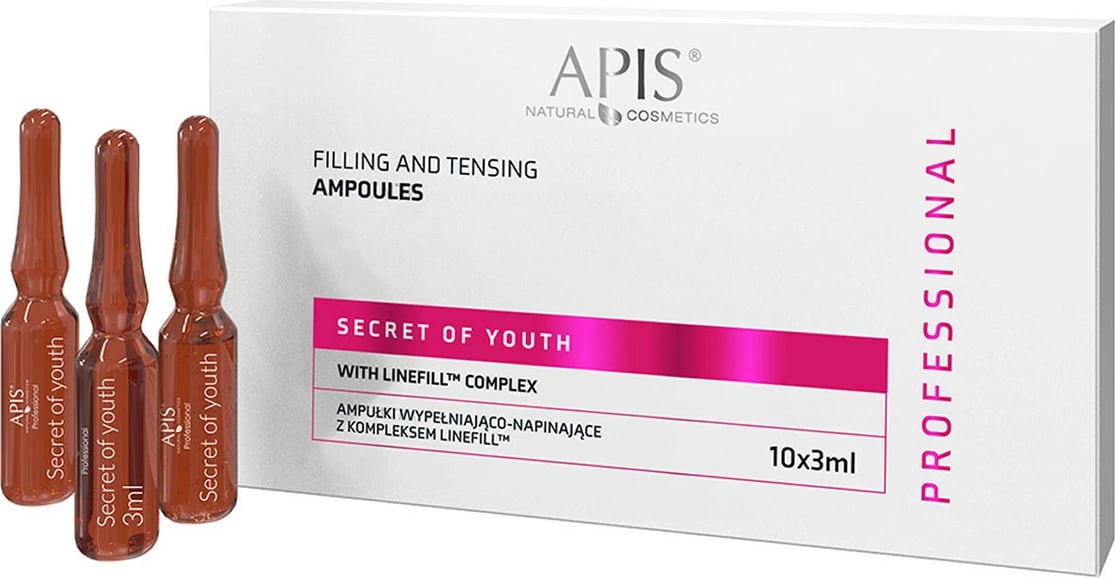 Ampula për fytyrë për femra APIS Secret Of Youth Filling and Lifting me Linefill Complex, 10x3ml