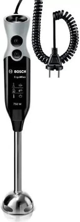 Blenderi dorës Bosch ErgoMixx, 750W, me ngjyrë zi-argjend