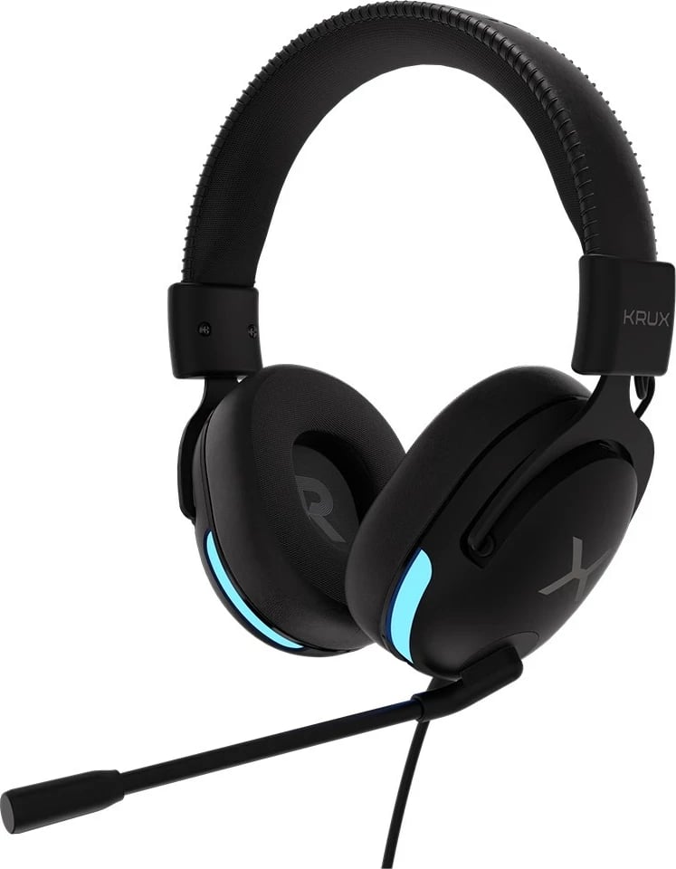 Kufje KRUX Crave RGB KRXC015 për lojëra, të zeza