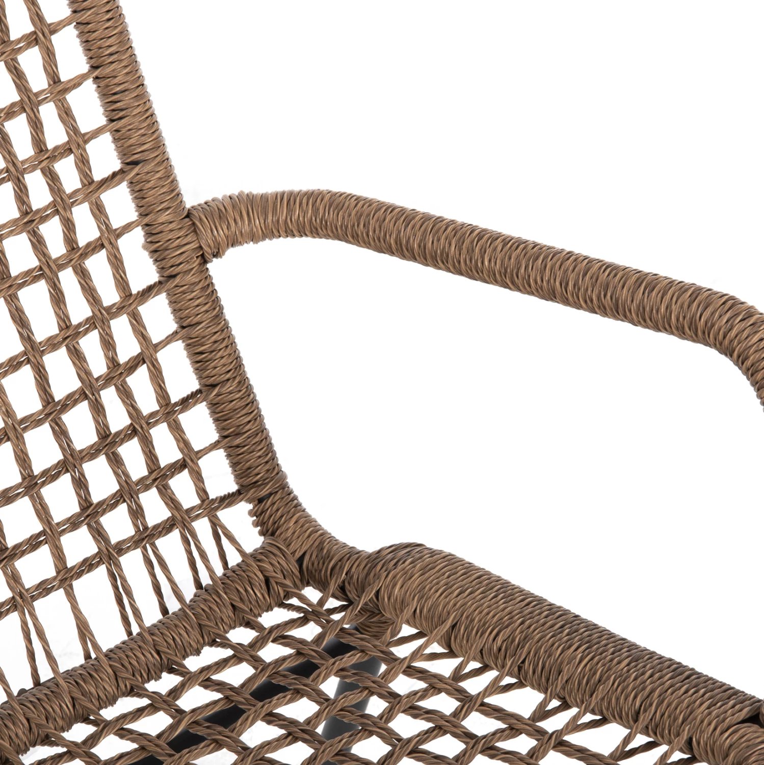 Karrige alumini SPANO, kornizë antracit, ratan sintetik bezhë, 55.5x58x81H cm