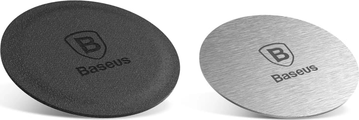 Pllaka magnetike Baseus Magnet Iron Suit ACDR-A0S për mbajtëse magnetike, 2 copë, e zezë dhe argjendtë