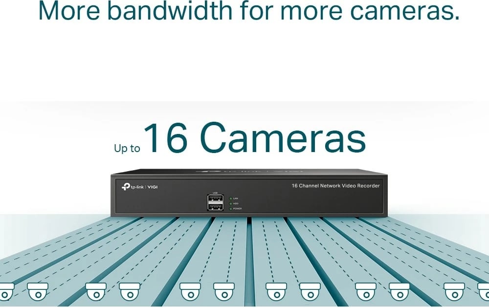 Regjistrues rrjeti TP-LINK VIGI NVR1016H, 16 kanale, i zi