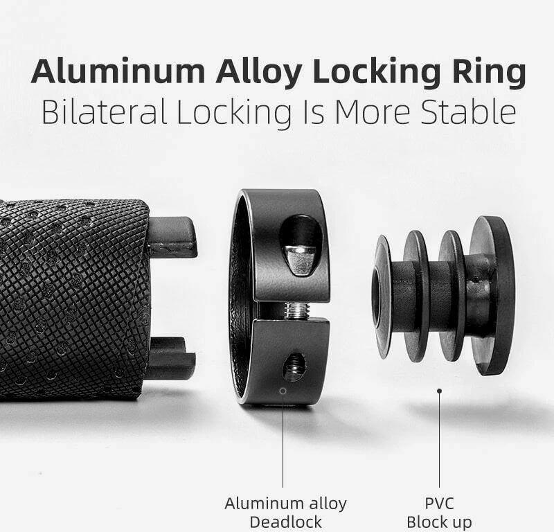 Doreza timoni për biçikletë Rockbros, të zeza e të kuqe