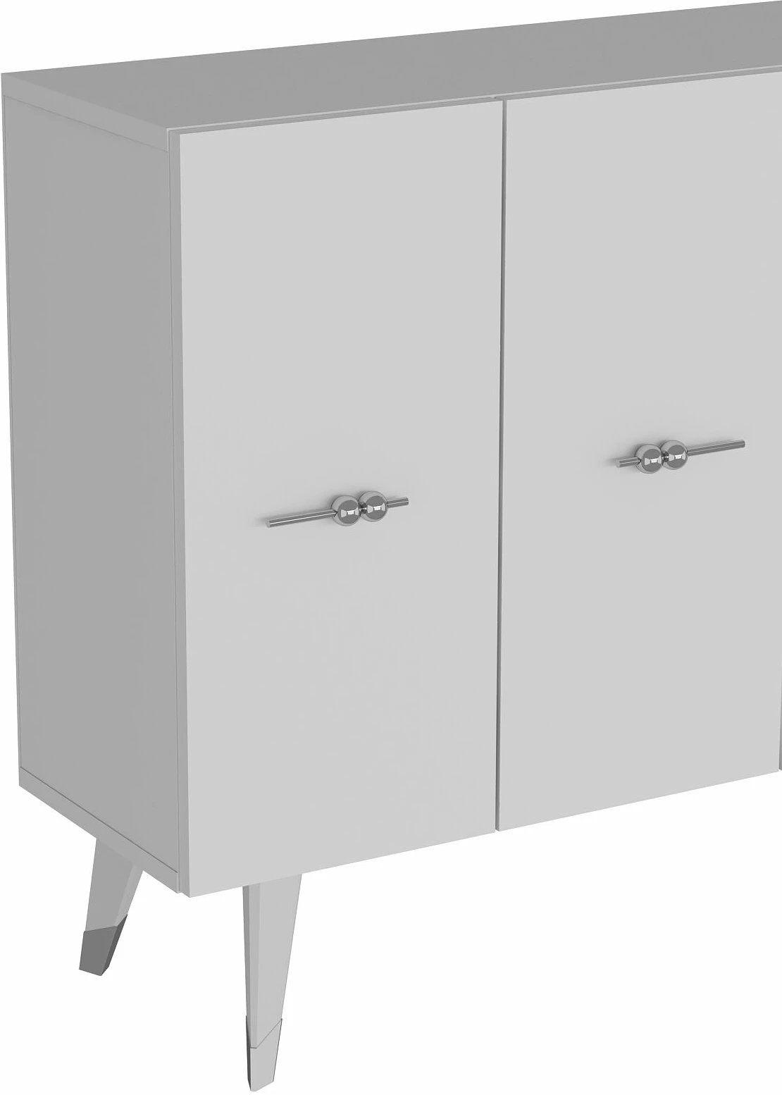 Konsol Skye Decor, ngjyrë argjendi dhe e bardhë, Quart Salkım