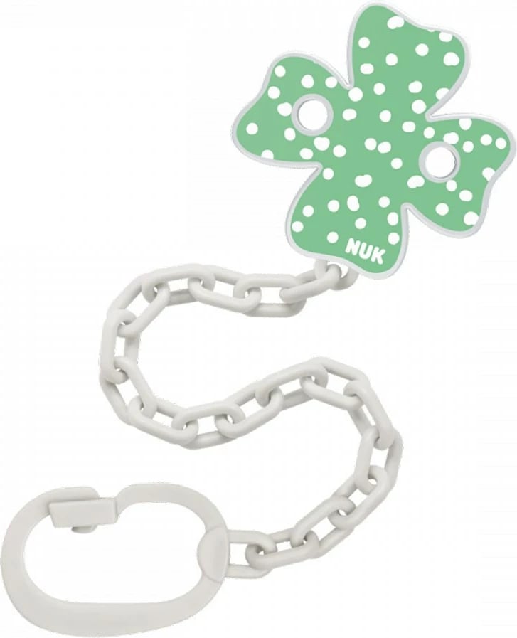 Zinxhir biberoni me kapëse, NUK, për biberona me unazë, i porsalindur+, jeshile