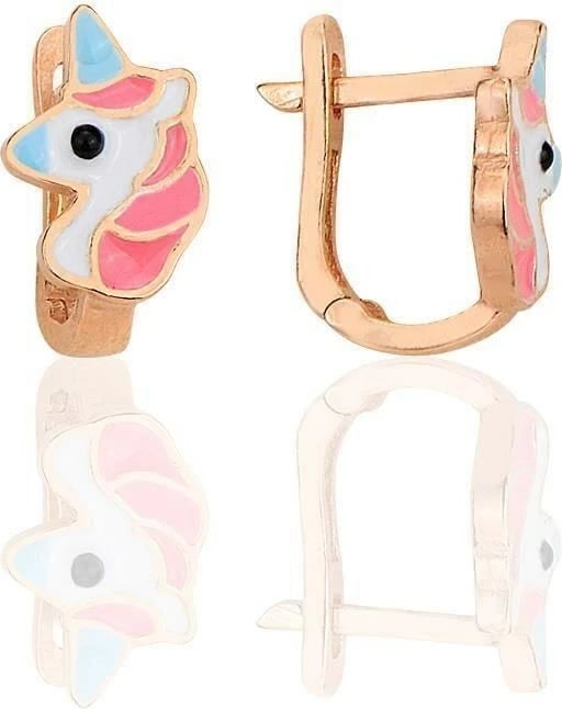 Vathë argjendi, formë njëbrirëshi, ngjyrë rozë-gold, Jumeon, SGTL12363