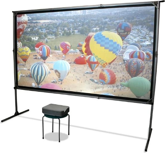 Ekran projektori Elite Screens Yard Master 2 Dual, 135 inch, manual, 16:9, alumini, zi