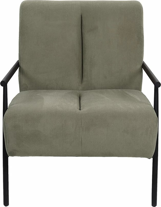 Fotel Kioto, kadife ngjyrë haki, 64x76x81