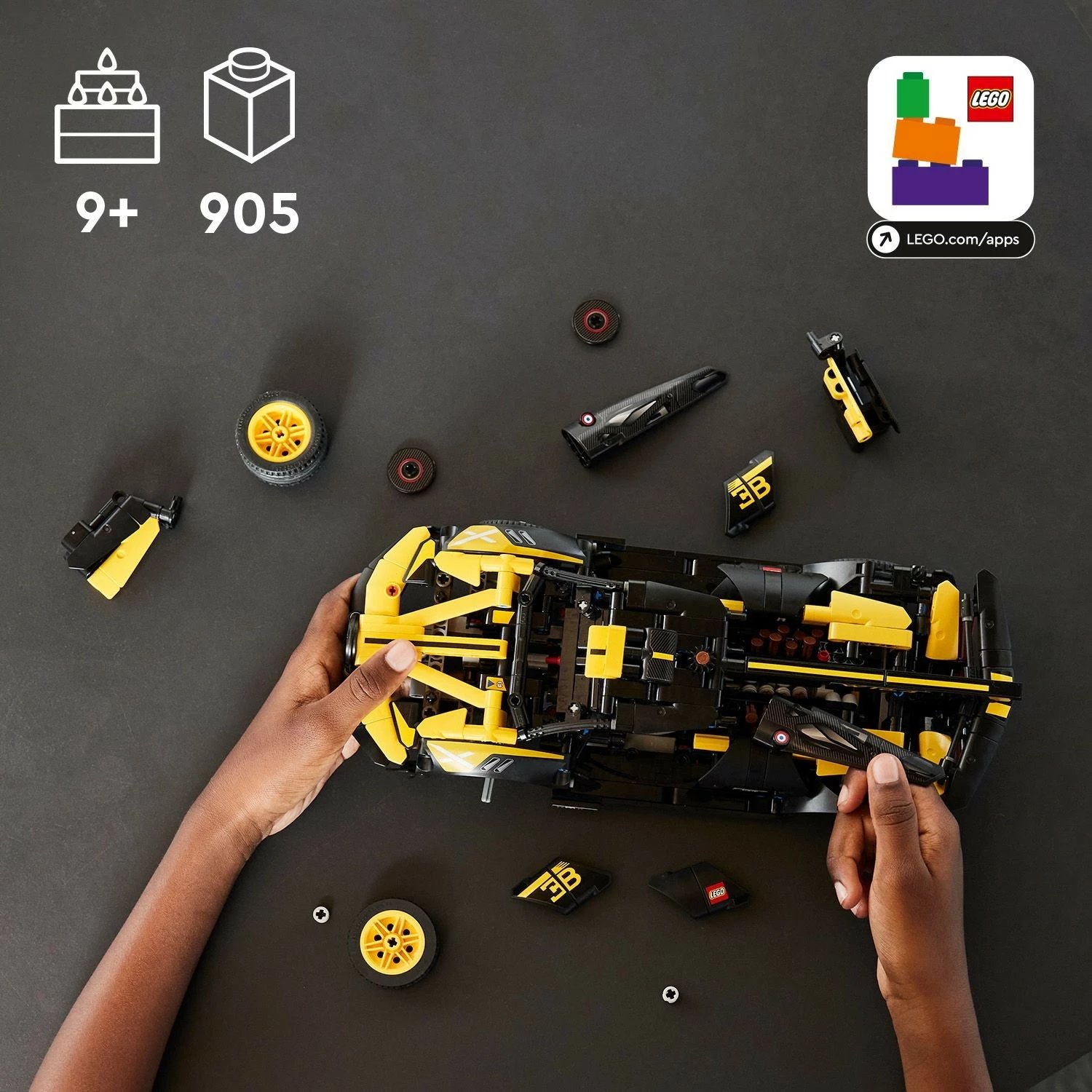 Set ndërtimi LEGO Technic Bugatti Bolide, 905 pjesë, plastikë, shumëngjyrësh Set ndërtimi LEGO Technic Bugatti Bolide, 905 pjesë, plastikë, shumëngjyrësh