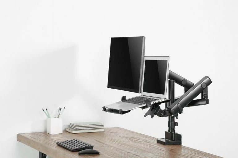 Mbajtëse tavoline Gembird MA-DA3-02 për monitor deri 32" dhe laptop deri 15.6", e zezë