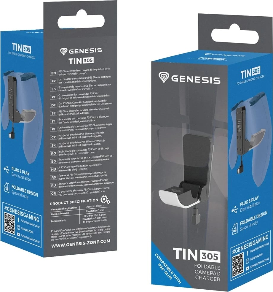 Sistem karikimi GENESIS Tin 305, me kabllo, i bardhë